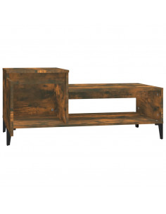 Tavolino da Salotto Rovere Fumo 100x50x45 cm Legno Multistrato