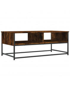 Tavolino da Salotto Rovere Fumo 100x51x40 cm Legno Multistrato