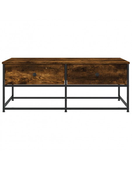 Tavolino da Salotto Rovere Fumo 100x51x40 cm Legno Multistrato