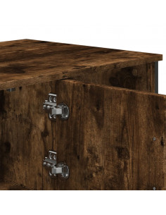 Tavolino da Salotto Rovere Fumo 100x51x40 cm Legno Multistrato