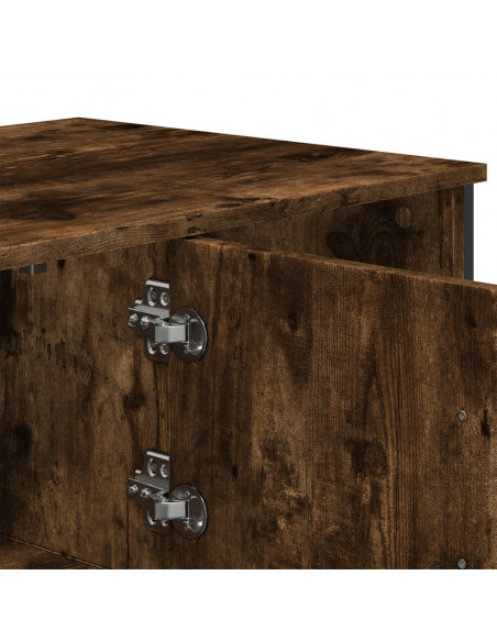 Tavolino da Salotto Rovere Fumo 100x51x40 cm Legno Multistrato