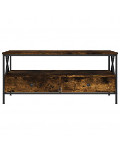 Tavolino da Salotto Rovere Fumo 100x51x45 cm Legno Multistrato