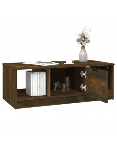 Tavolino da Salotto Rovere Fumo 102x50x36 cm Legno Multistrato