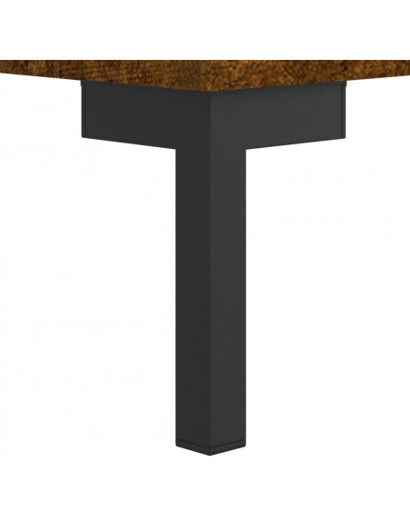 Tavolino da Salotto Rovere Fumo 102x50x40 cm Legno Multistrato