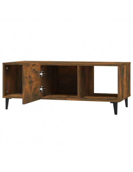 Tavolino da Salotto Rovere Fumo 102x50x40 cm Legno Multistrato