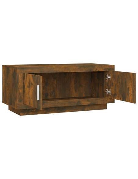 Tavolino da Salotto Rovere Fumo 102x50x45 cm Legno Multistrato