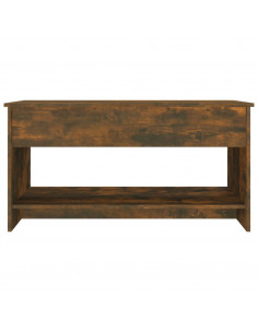 Tavolino da Salotto Rovere Fumo 102x50x52,5cm Legno Multistrato