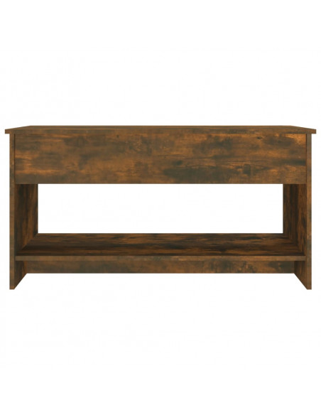 Tavolino da Salotto Rovere Fumo 102x50x52,5cm Legno Multistrato