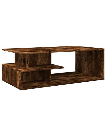 Tavolino da Salotto Rovere Fumo 102x55x35 cm Legno Multistrato
