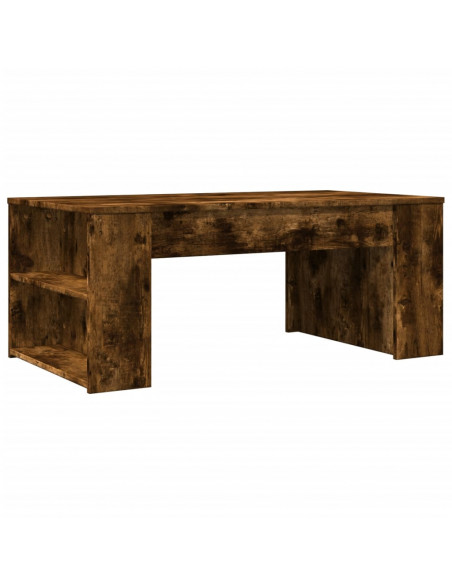 Tavolino da Salotto Rovere Fumo 102x55x42 cm Legno Multistrato