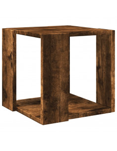 Tavolino da Salotto Rovere Fumo 32x32x30 cm Legno Multistrato