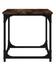 Tavolino da Salotto Rovere Fumo 40x40x40cm in Legno Multistrato