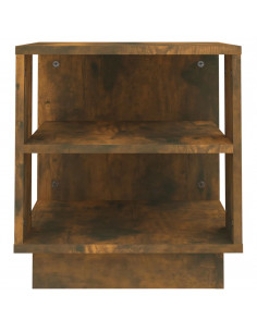 Tavolino da Salotto Rovere Fumo 40x40x43 cm Legno Multistrato