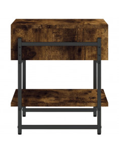 Tavolino da Salotto Rovere Fumo 40x40x45 cm Legno Multistrato