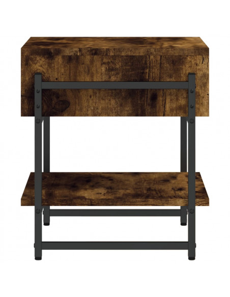 Tavolino da Salotto Rovere Fumo 40x40x45 cm Legno Multistrato