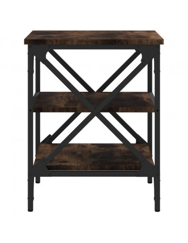 Tavolino da Salotto Rovere Fumo 40x42x50cm in Legno Multistrato