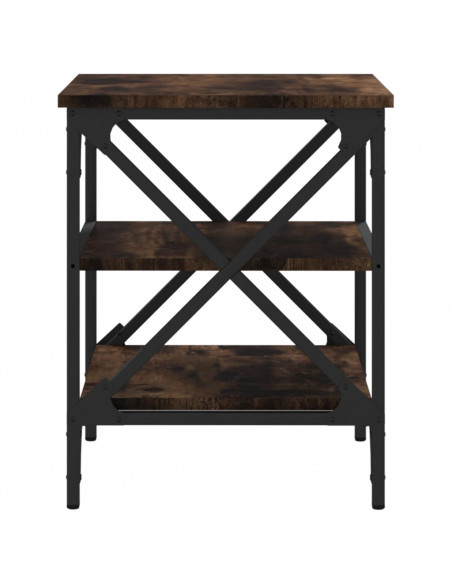 Tavolino da Salotto Rovere Fumo 40x42x50cm in Legno Multistrato
