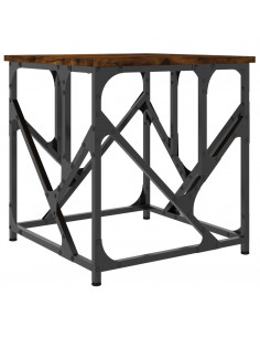 Tavolino da Salotto Rovere Fumo 45x45x47,5 cm Legno Multistrato