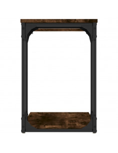 Tavolino da Salotto Rovere Fumo 50x35x52 cm Legno Multistrato