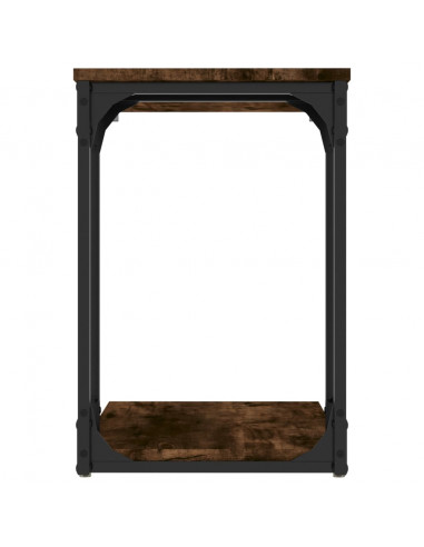 Tavolino da Salotto Rovere Fumo 50x35x52 cm Legno Multistrato