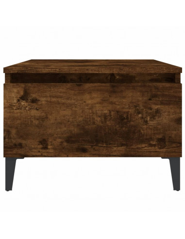 Tavolino da Salotto Rovere Fumo 50x46x35cm in Legno Multistrato
