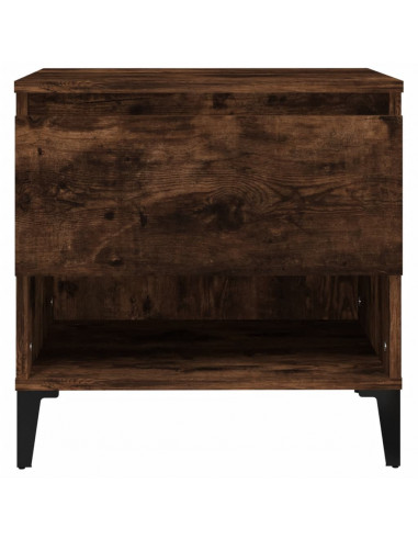 Tavolino da Salotto Rovere Fumo 50x46x50cm in Legno Multistrato