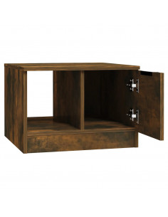 Tavolino da Salotto Rovere Fumo 50x50x36cm in Legno Multistrato