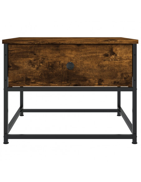 Tavolino da Salotto Rovere Fumo 51x51x40 cm Legno Multistrato
