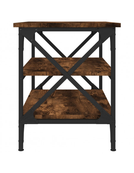 Tavolino da Salotto Rovere Fumo 55x38x45 cm Legno Multistrato