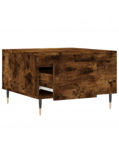 Tavolino da Salotto Rovere Fumo 55x55x36,5 cm Legno Multistrato