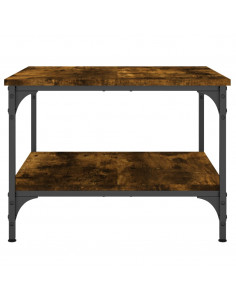 Tavolino da Salotto Rovere Fumo 55x55x40cm in Legno Multistrato