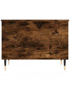 Tavolino da Salotto Rovere Fumo 60x44,5x45 cm Legno Multistrato