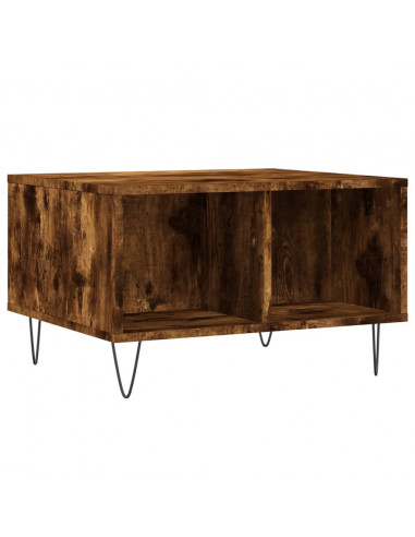 Tavolino da Salotto Rovere Fumo 60x50x36,5 cm Legno Multistrato