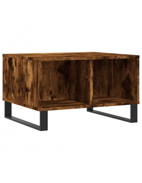 Tavolino da Salotto Rovere Fumo 60x50x36,5 cm Legno Multistrato