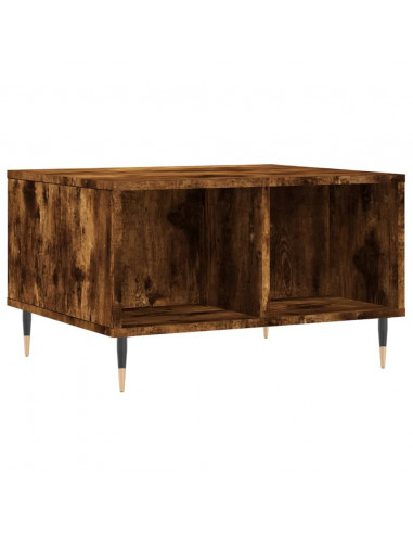 Tavolino da Salotto Rovere Fumo 60x50x36,5 cm Legno Multistrato