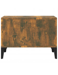 Tavolino da Salotto Rovere Fumo 60x50x36,5 cm Legno Multistrato