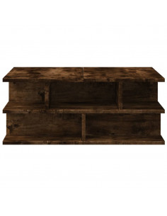 Tavolino da Salotto Rovere Fumo 70x70x29 cm Legno Multistrato