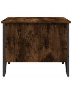 Tavolino da Salotto Rovere Fumo 75x51x40cm in Legno Multistrato