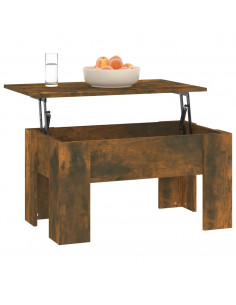 Tavolino da Salotto Rovere Fumo 79x49x41cm in Legno Multistrato