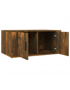 Tavolino da Salotto Rovere Fumo 80x50x36 cm Legno Multistrato