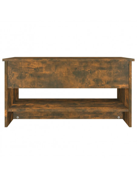 Tavolino da Salotto Rovere Fumo 80x50x40 cm Legno Multistrato