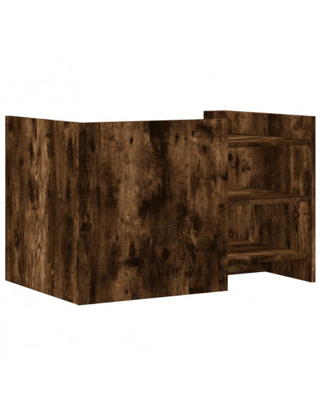 Tavolino da Salotto Rovere Fumo 80x50x50cm in Legno Multistrato
