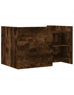 Tavolino da Salotto Rovere Fumo 80x50x50cm in Legno Multistrato