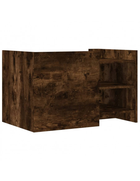 Tavolino da Salotto Rovere Fumo 80x50x50cm in Legno Multistrato