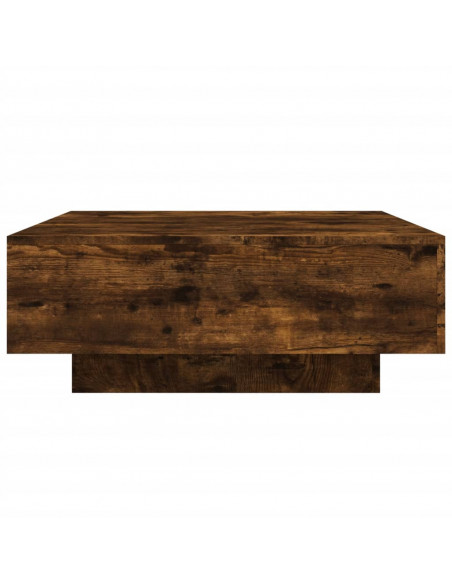 Tavolino da Salotto Rovere Fumo 80x80x31 cm Legno Multistrato