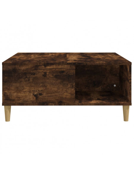 Tavolino da Salotto Rovere Fumo 80x80x36,5 cm Legno Multistrato