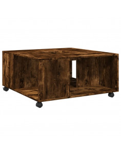 Tavolino da Salotto Rovere Fumo 80x80x40cm in Legno Multistrato