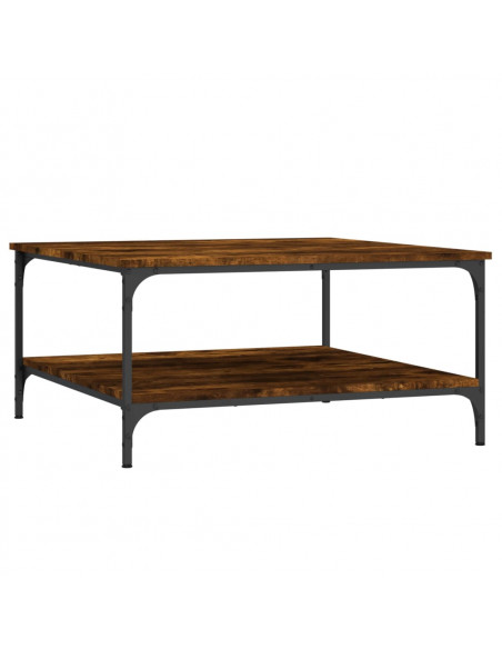 Tavolino da Salotto Rovere Fumo 80x80x40cm in Legno Multistrato