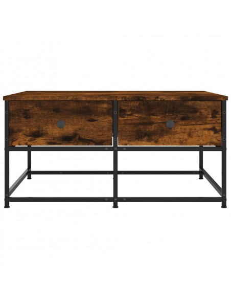 Tavolino da Salotto Rovere Fumo 80x80x40cm in Legno Multistrato