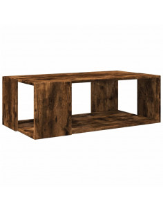 Tavolino da Salotto Rovere Fumo 89,5x48x30 cm Legno Multistrato